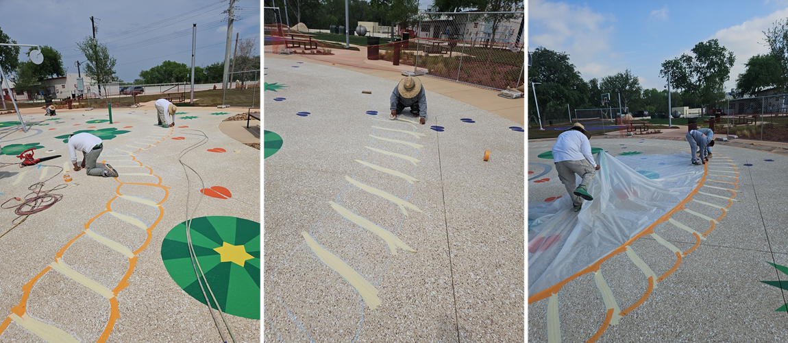Lasso Rope Graphic, Taping Custom Coating 
Splash Pads & Waterparks
SUNDEK San Antonio
