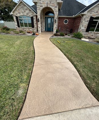 scored concrete