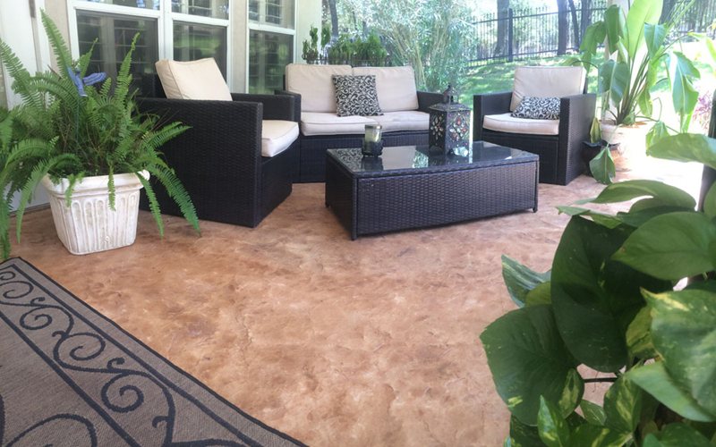 stained concrete patio San Antonio