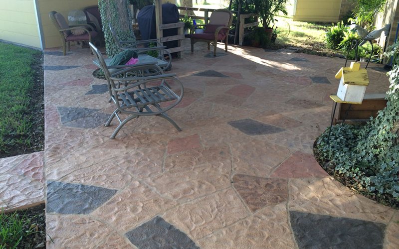 stained concrete patio New Braunfels